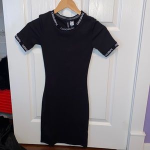 Divided Black Mid Mini Dress, Size 0